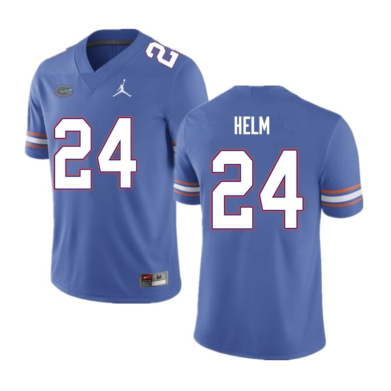 Men's NCAA Florida Gators Avery Helm #24 Stitched Authentic Nike Blue College Football Jersey FTK4565NV